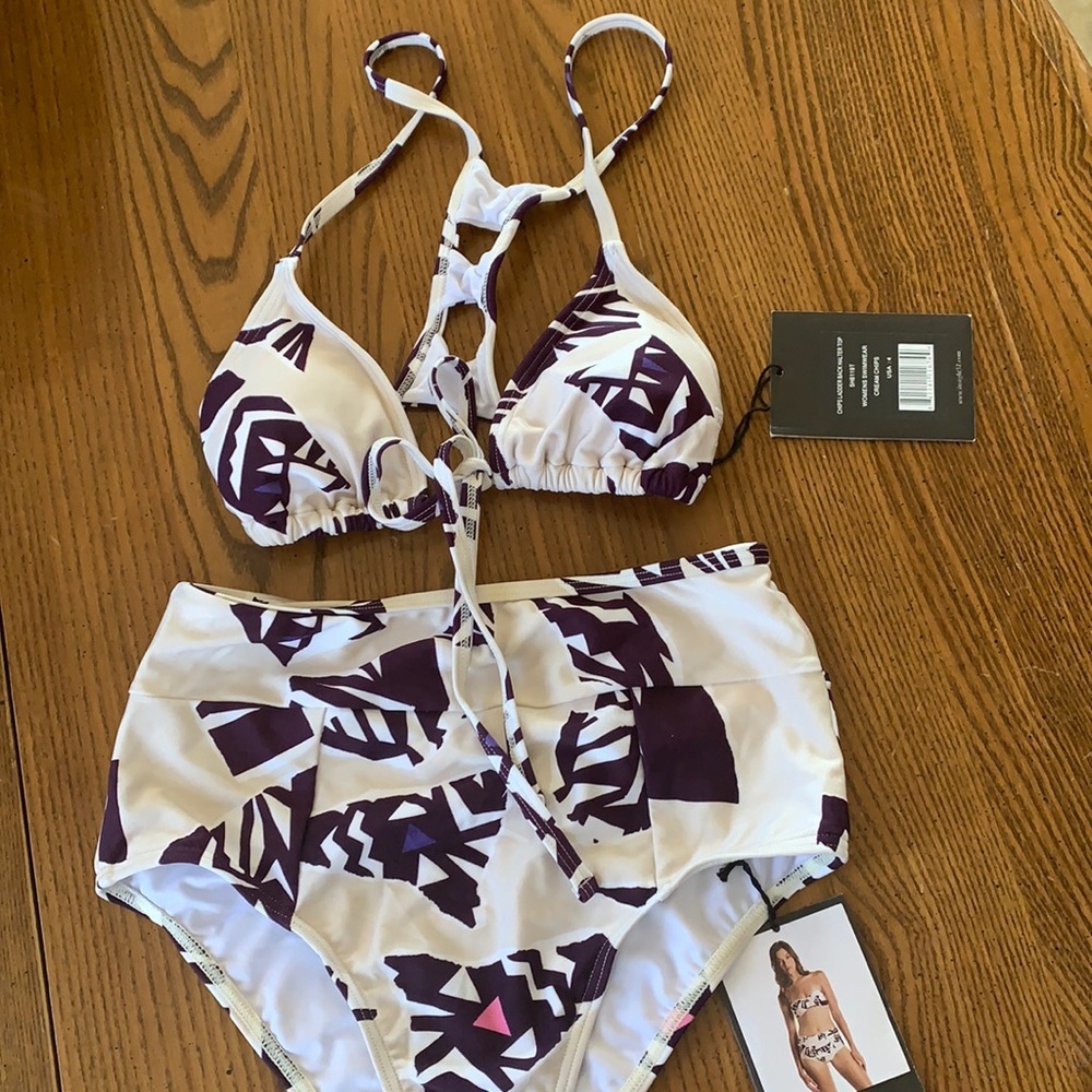 NWT Revolve Insight Chips Ladder Back Bikini Set